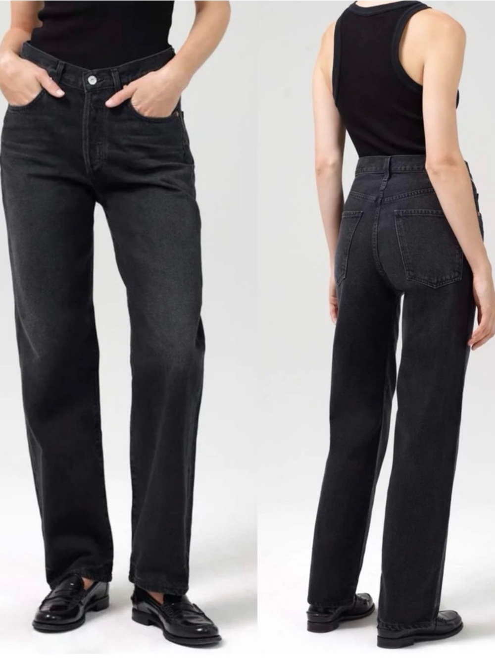 CITIZENS of Humanity Elle V-Front High Rise Relaxed Straight Leg Jeans \\ 28